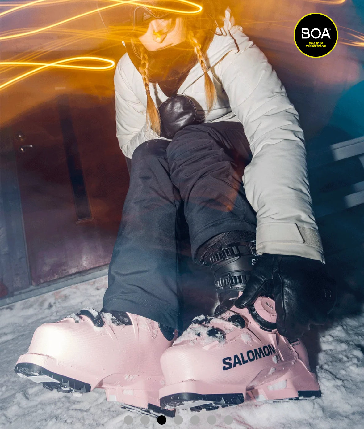 SCARPONI SALOMON SUPRA BOA PINK 105W