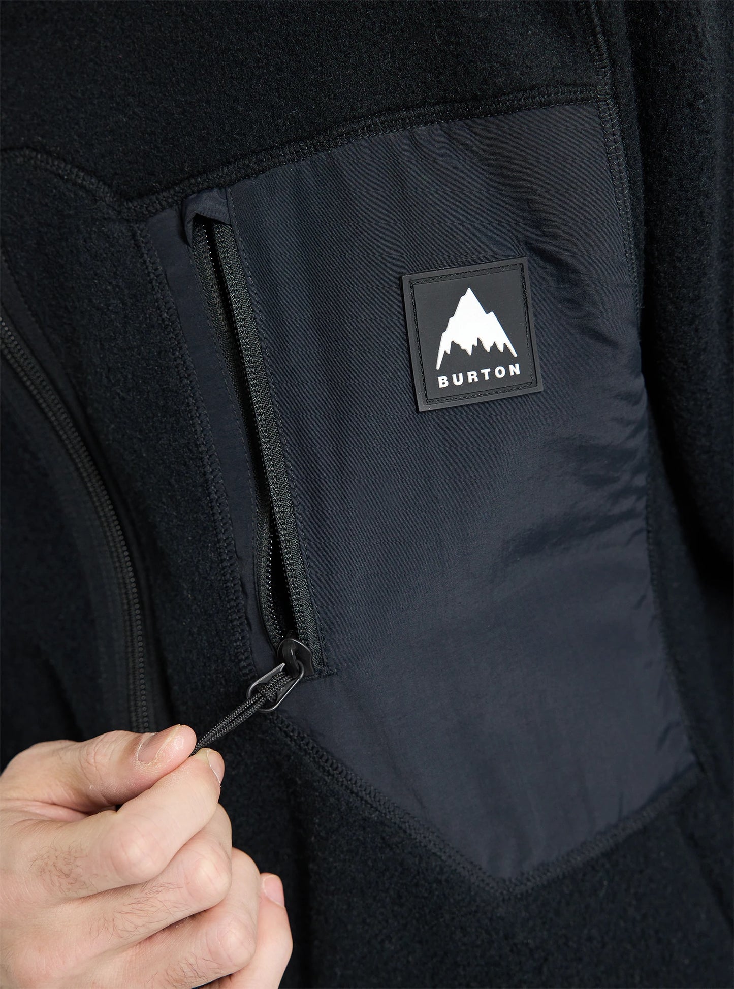 2330:PILE BURTON FULL ZIP BLACK