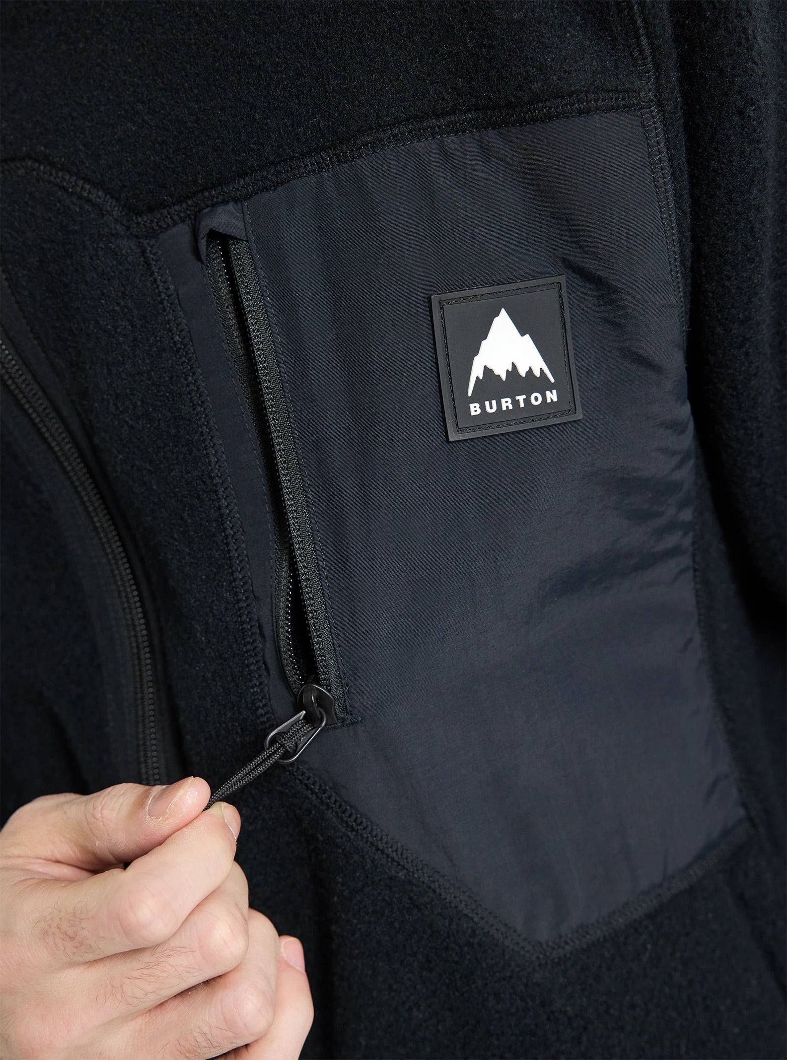 2330:PILE BURTON FULL ZIP BLACK