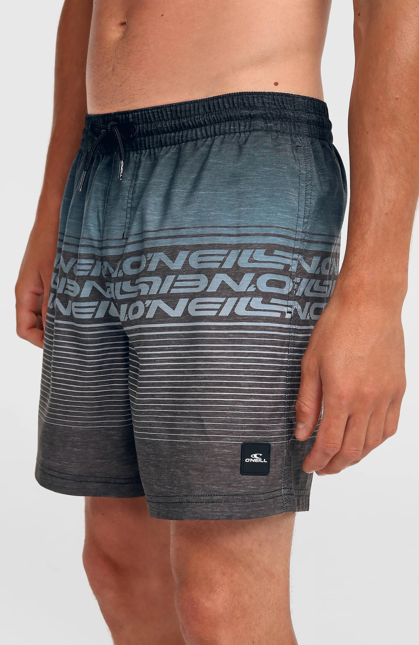 5953:BOARDSHORT O'NEILL LOGO STRIPE 16' BLACK