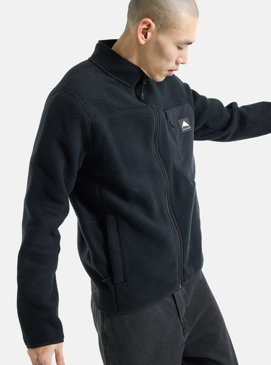 2327:PILE BURTON FULL ZIP BLACK