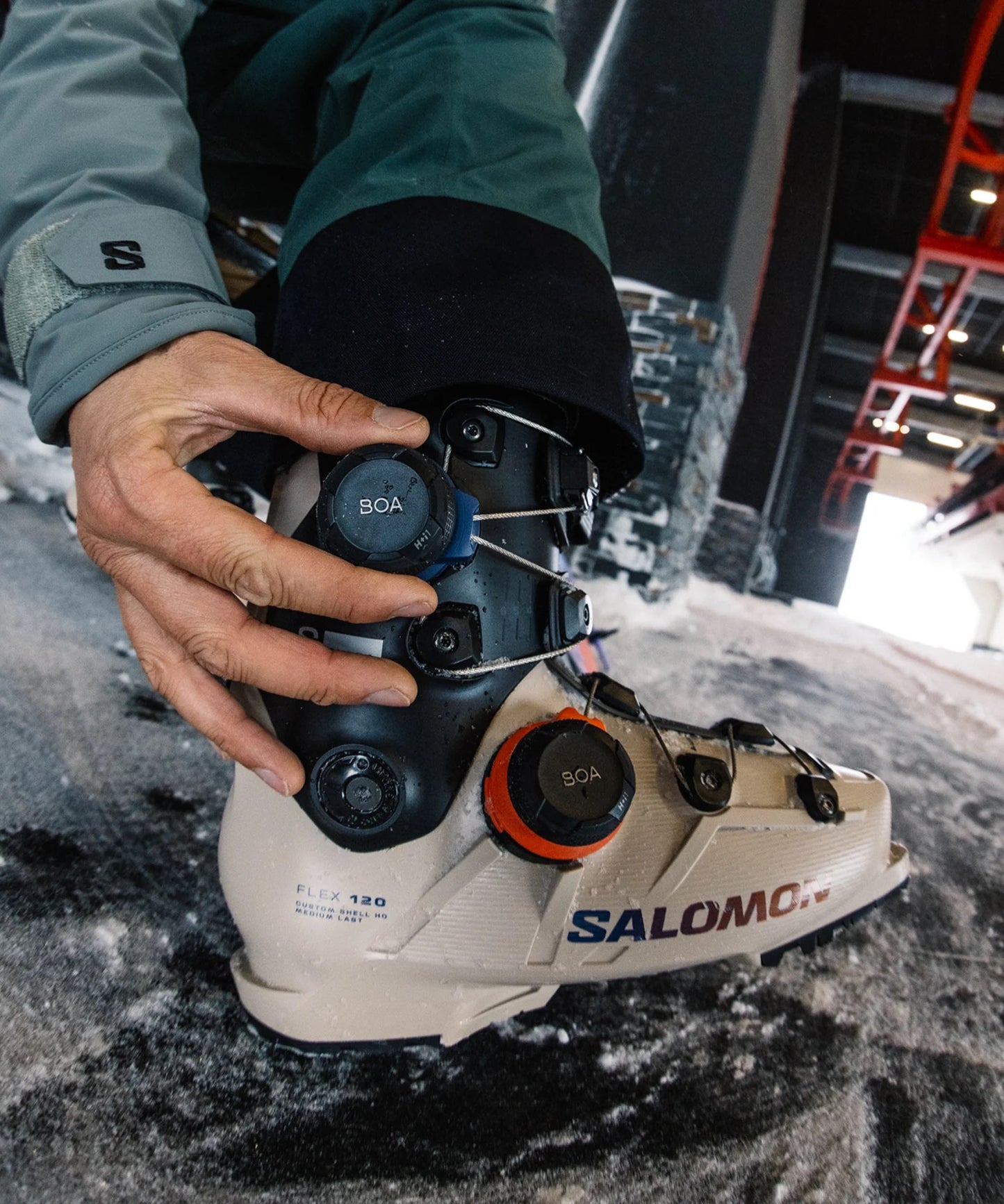 2601:SCARPONI SALOMON S/PRO SUPRA DUAL BOA 120 HUMUS