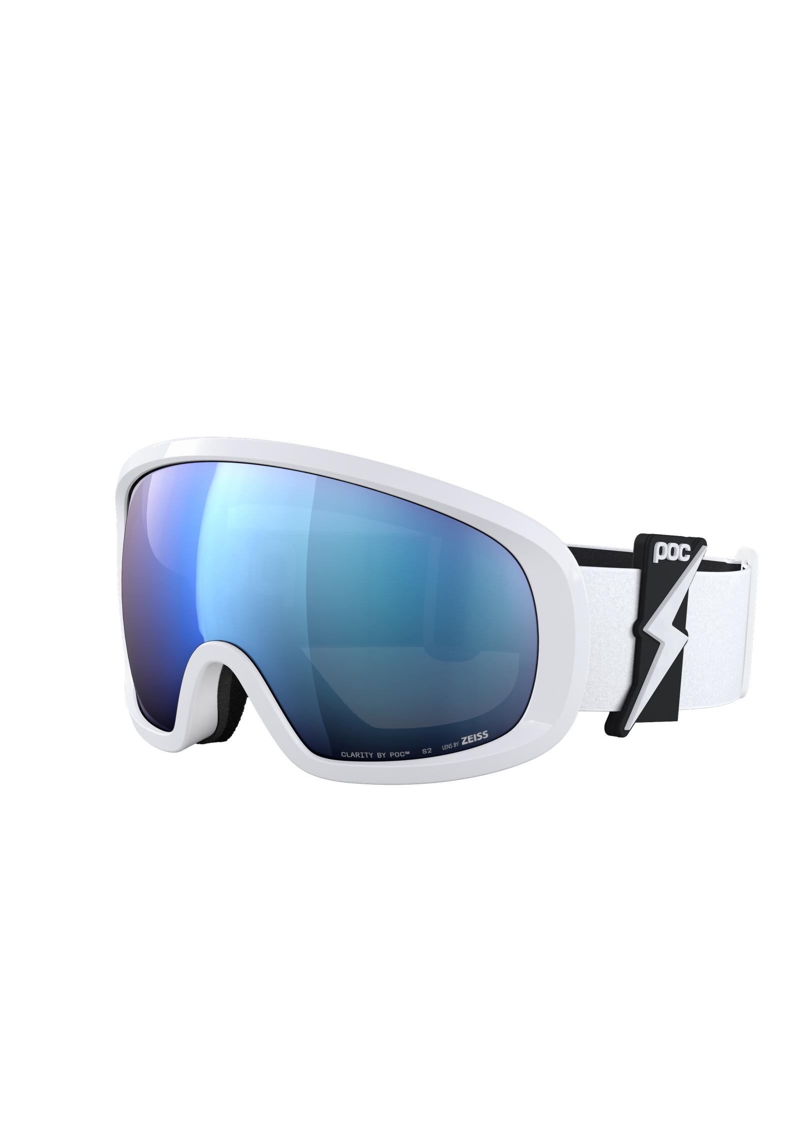 3123:MASCHERA POC FOVEA WHITE BLUE