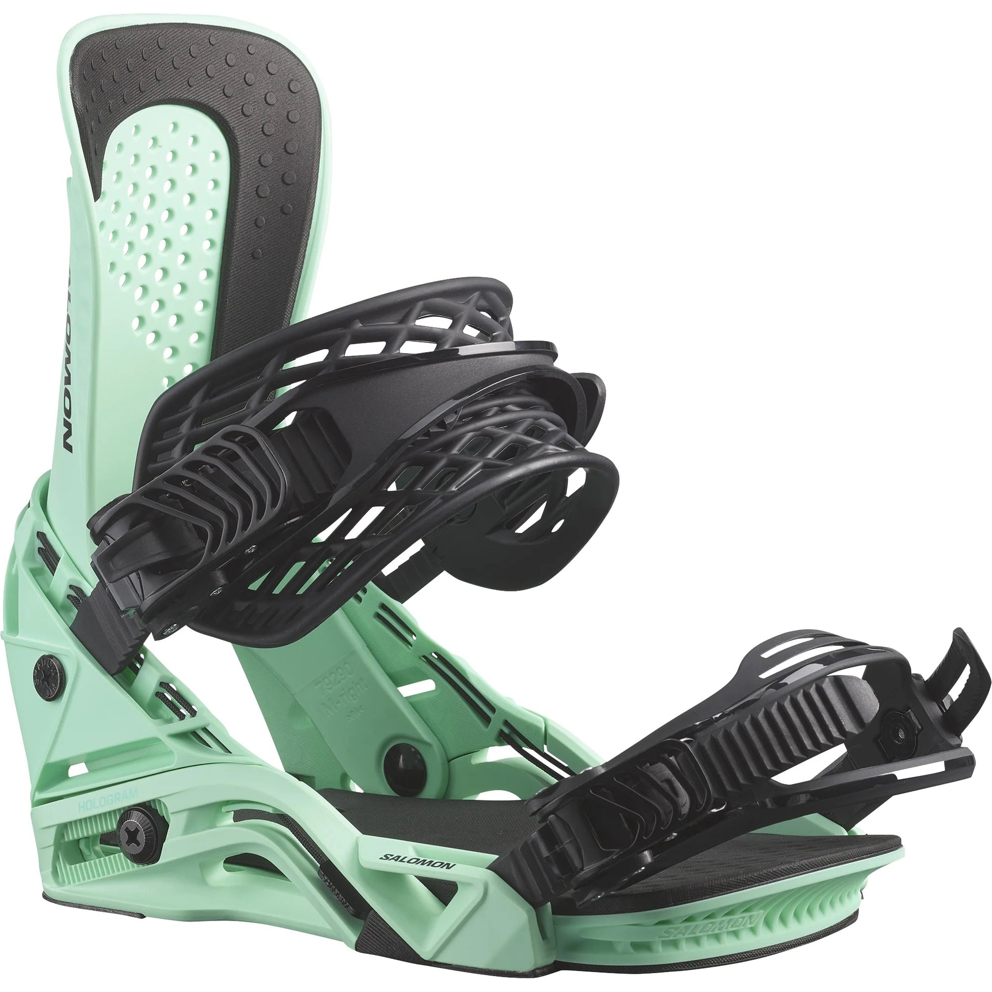 5140:ATTACCHI SNOWBOARD SALOMON HOLOGRAM SPEARMINT