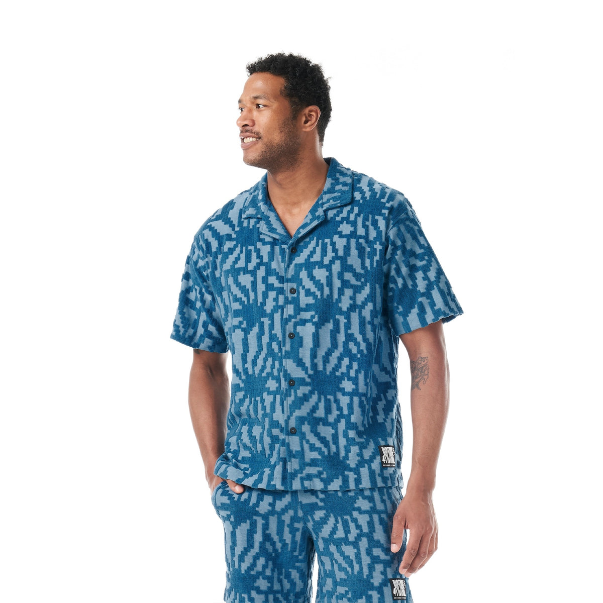 5364:CAMICIA PICTURE SPONGY BLUE 