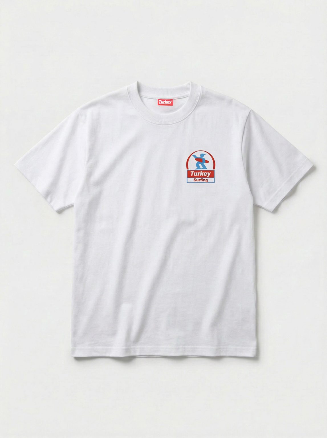 5419:T-SHIRT TURKEY SURFING WHITE