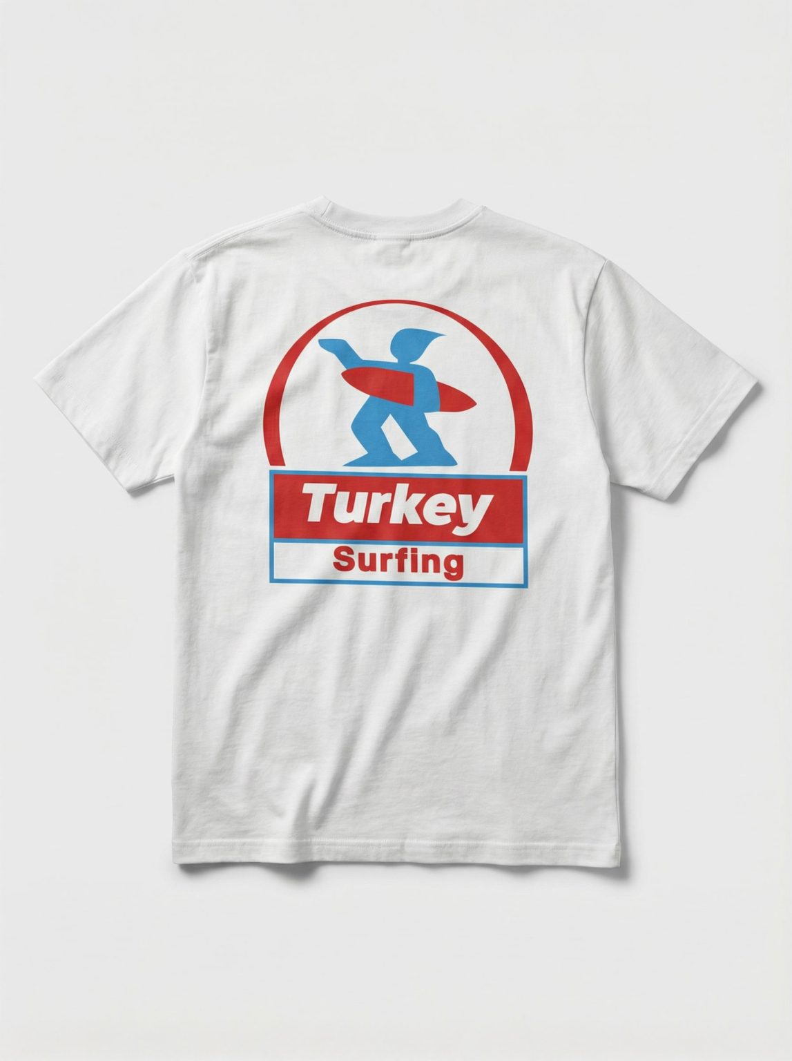 5420:T-SHIRT TURKEY SURFING WHITE