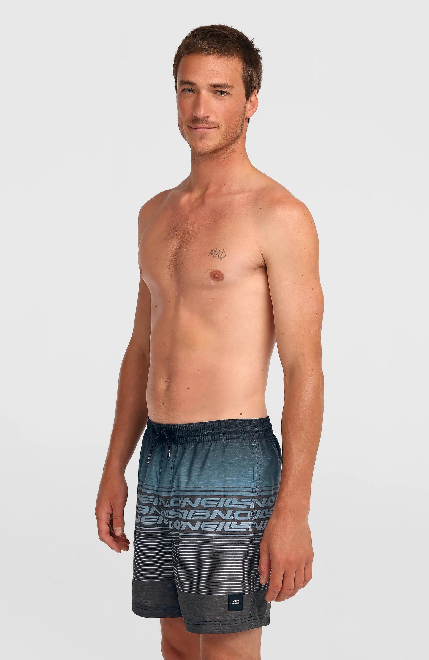 5952:BOARDSHORT O'NEILL LOGO STRIPE 16' BLACK